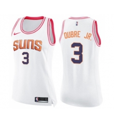Womens Phoenix Suns #3 Kelly Oubre Jr. Swingman White Pink Fashion Basketball Jersey