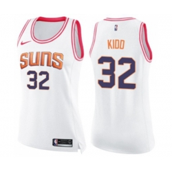 Womens Phoenix Suns #32 Jason Kidd Swingman White Pink Fashion Basketball Jersey Womens Phoenix Suns #32 Jason Kidd Swingman White Pink Fashion Basketball Jersey