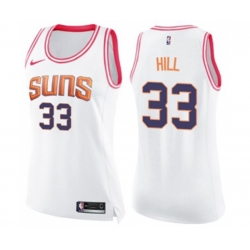 Womens Phoenix Suns #33 Grant Hill Swingman White Pink Fashion Basketball Jersey Womens Phoenix Suns #33 Grant Hill Swingman White Pink Fashion Basketball Jersey
