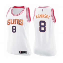 Womens Phoenix Suns #8 Frank Kaminsky Swingman White Pink Fashion Basketball Jersey Womens Phoenix Suns #8 Frank Kaminsky Swingman White Pink Fashion Basketball Jersey