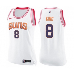 Womens Phoenix Suns #8 George King Swingman White Pink Fashion Basketball Jersey Womens Phoenix Suns #8 George King Swingman White Pink Fashion Basketball Jersey