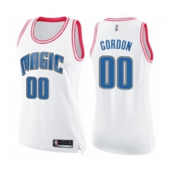 Womens Orlando Magic #00 Aaron Gordon Swingman White Pink Fashion Basketball Jersey
