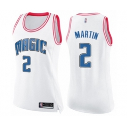 Womens Orlando Magic #2 Jarell Martin Swingman White Pink Fashion Basketball Jersey
