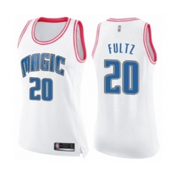 Womens Orlando Magic #20 Markelle Fultz Swingman White Pink Fashion Basketball Jersey