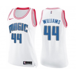 Womens Orlando Magic #44 Jason Williams Swingman White Pink Fashion Basketball Jersey