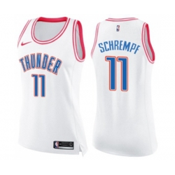 Womens Oklahoma City Thunder #11 Detlef Schrempf Swingman White Pink Fashion Basketball Jersey Womens Oklahoma City Thunder #11 Detlef Schrempf Swingman White Pink Fashion Basketball Jersey
