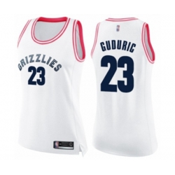 Womens Memphis Grizzlies #23 Marko Guduric Swingman White Pink Fashion Basketball Jersey Womens Memphis Grizzlies #23 Marko Guduric Swingman White Pink Fashion Basketball Jersey