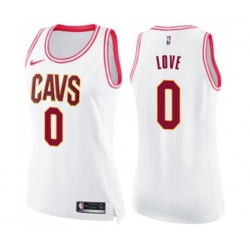 Womens Cleveland Cavaliers #0 Kevin Love Swingman White Pink Fashion Basketball Jersey Womens Cleveland Cavaliers #0 Kevin Love Swingman White Pink Fashion Basketball Jersey