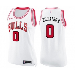 Womens Chicago Bulls #0 Sean Kilpatrick Swingman White Pink Fashion Basketball Jersey Womens Chicago Bulls #0 Sean Kilpatrick Swingman White Pink Fashion Basketball Jersey