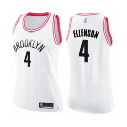 Womens Brooklyn Nets #4 Henry Ellenson Swingman White Pink Fashion Basketball Jersey Womens Brooklyn Nets #4 Henry Ellenson Swingman White Pink Fashion Basketball Jersey