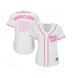 Womens Washington Nationals #20 Kyle Barraclough Replica White Fashion Cool Base Baseball Jersey