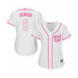 Womens Washington Nationals #6 Anthony Rendon Replica White Fashion Cool Base Baseball Jersey