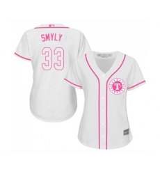 Womens Texas Rangers #33 Drew Smyly Replica White Fashion Cool Base Baseball Jersey
