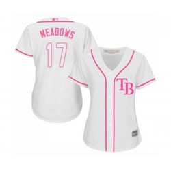 Womens Tampa Bay Rays #17 Austin Meadows Authentic White Fashion Cool Base Baseball Jersey