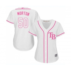 Womens Tampa Bay Rays #50 Charlie Morton Authentic White Fashion Cool Base Baseball Jersey