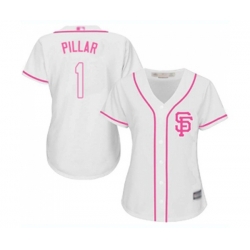 Womens San Francisco Giants #1 Kevin Pillar Authentic White Fashion Cool Base Baseball Jersey Womens San Francisco Giants #1 Kevin Pillar Authentic White Fashion Cool Base Baseball Jersey