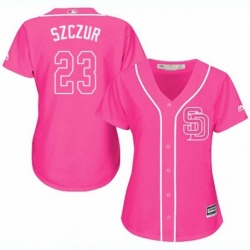 Womens San Diego Padres #23 Matt Szczur Authentic Pink Fashion Cool Base MLB Jersey