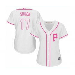 Womens Pittsburgh Pirates #17 JB Shuck Authentic White Fashion Cool Base Baseball Jersey
