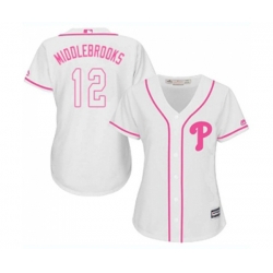 Womens Philadelphia Phillies #12 Will Middlebrooks Authentic White Fashion Cool Base Baseball Jersey Womens Philadelphia Phillies #12 Will Middlebrooks Authentic White Fashion Cool Base Baseball Jersey