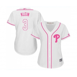 Womens Philadelphia Phillies #3 Chuck Klein Authentic White Fashion Cool Base Baseball Jersey Womens Philadelphia Phillies #3 Chuck Klein Authentic White Fashion Cool Base Baseball Jersey