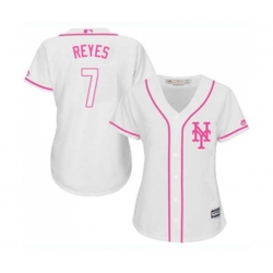 Womens New York Mets #7 Jose Reyes Authentic White Fashion Cool Base Baseball Jersey Womens New York Mets #7 Jose Reyes Authentic White Fashion Cool Base Baseball Jersey