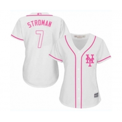Womens New York Mets #7 Marcus Stroman Authentic White Fashion Cool Base Baseball Jersey Womens New York Mets #7 Marcus Stroman Authentic White Fashion Cool Base Baseball Jersey