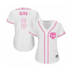 Womens Minnesota Twins #6 Tony Oliva Replica White Fashion Cool Base Baseball Jersey
