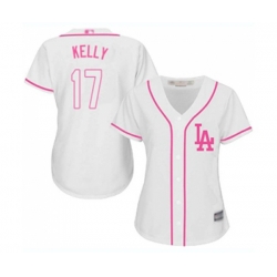 Womens Los Angeles Dodgers #17 Joe Kelly Authentic White Fashion Cool Base Baseball Jersey