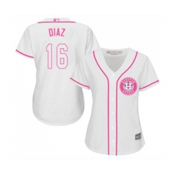 Womens Houston Astros #16 Aledmys Diaz Authentic White Fashion Cool Base Baseball Jersey Womens Houston Astros #16 Aledmys Diaz Authentic White Fashion Cool Base Baseball Jersey