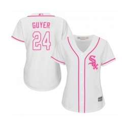 Womens Chicago White Sox #24 Brandon Guyer Replica White Fashion Cool Base Baseball Jersey