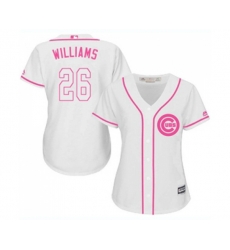 Womens Chicago Cubs #26 Billy Williams Authentic White Fashion Baseball Jersey