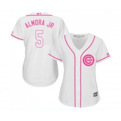 Womens Chicago Cubs #5 Albert Almora Jr Authentic White Fashion Baseball Jersey