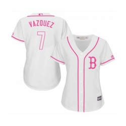 Womens Boston Red Sox #7 Christian Vazquez Replica White Fashion Baseball Jersey Womens Boston Red Sox #7 Christian Vazquez Replica White Fashion Baseball Jersey