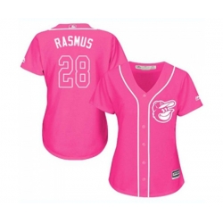 Womens Baltimore Orioles #28 Colby Rasmus Authentic Pink Fashion Cool Base Baseball Jersey