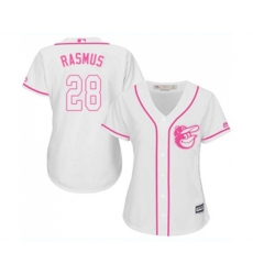 Womens Baltimore Orioles #28 Colby Rasmus Replica White Fashion Cool Base Baseball Jersey