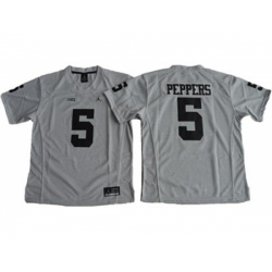 Womens Michigan Wolverines #5 Jabrill Peppers Gridiron Gray II Stitched NCAA Jersey