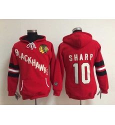 Women Chicago Blackhawks #10 Patrick Sharp Red pullover hooded