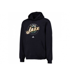 Adidas Utah Jazz Logo Pullover Navy Hoodie Sweatshirt