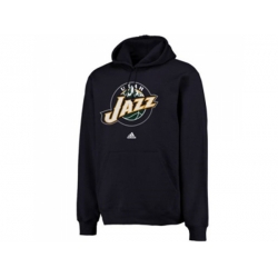 Adidas Utah Jazz Logo Pullover Navy Hoodie Sweatshirt