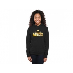 Women Denver Nuggets Gold Collection Pullover Hoodie Black Women Denver Nuggets Gold Collection Pullover Hoodie Black