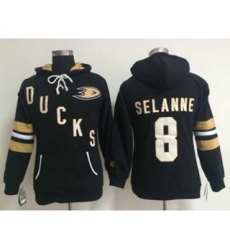 women nhl jerseys anaheim ducks #8 teemu selanne black[pullover hooded sweatshirt]