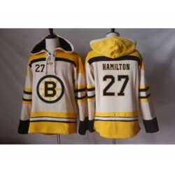 Boston Bruins #27 Dougie Hamilton Cream Sawyer Hooded Sweatshirt Stitched NHL Jersey Boston Bruins #27 Dougie Hamilton Cream Sawyer Hooded Sweatshirt Stitched NHL Jersey