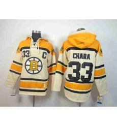 nhl jerseys boston bruins #33 chara yellow-cream[pullover hooded sweatshirt patch C]