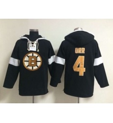nhl jerseys boston bruins #4 orr black-white[pullover hooded sweatshirt]
