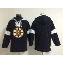nhl jerseys boston bruins blank black-white[pullover hooded sweatshirt]