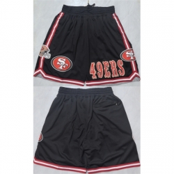 San Francisco 49ers Black Shorts (Run Small)