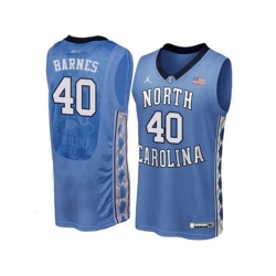 2016 Mens North Carolina Tar Heels Harrison Barnes #40 College Basketball Jersey - Blue