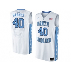 2016 Mens North Carolina Tar Heels Harrison Barnes #40 College Basketball Jersey - Whi