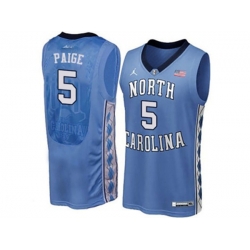 2016 Mens North Carolina Tar Heels Marcus Paige #5 College Basketball Jersey - Blue