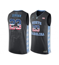 2016 US Flag Fashion 2016 Mens North Carolina Tar Heels Michael Jordan #23 College Basketball Jersey - Black